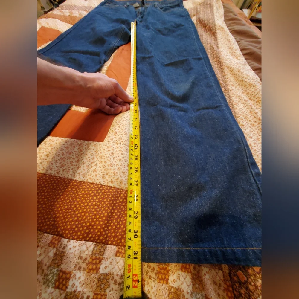 CHI PANTS SANTA CRUZ ORIGINAL 84-91 RUN BLUE JEANS 34 100% COTTON NWOT